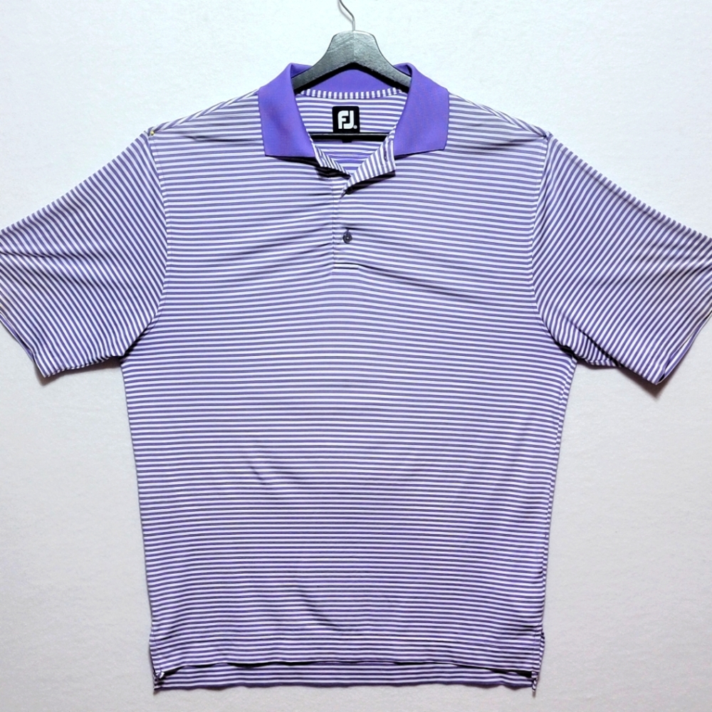 FootJoy Purple Striped Men's Polo Shirt‎ SIZE M. #757